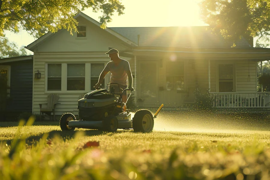 battery charged lawn mower