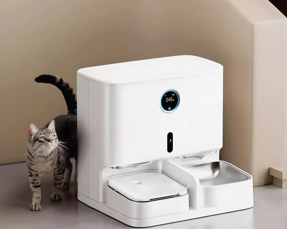 automatic pet feeder and waterer